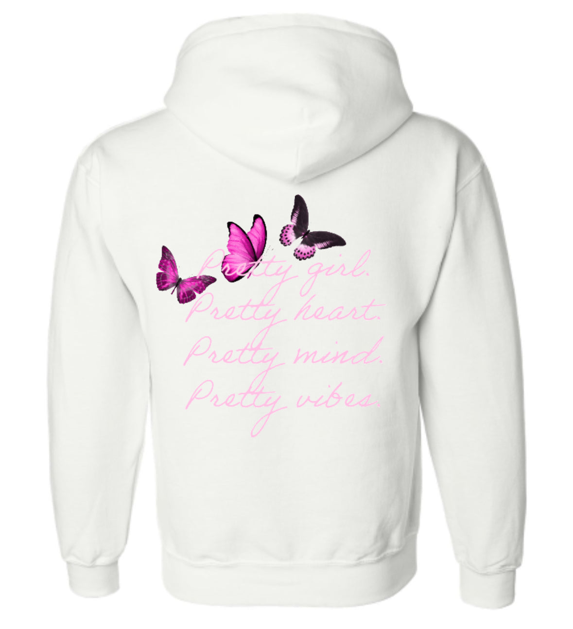 “Pretty Inside and Out” ONYX MIX BRANDED HOODIE