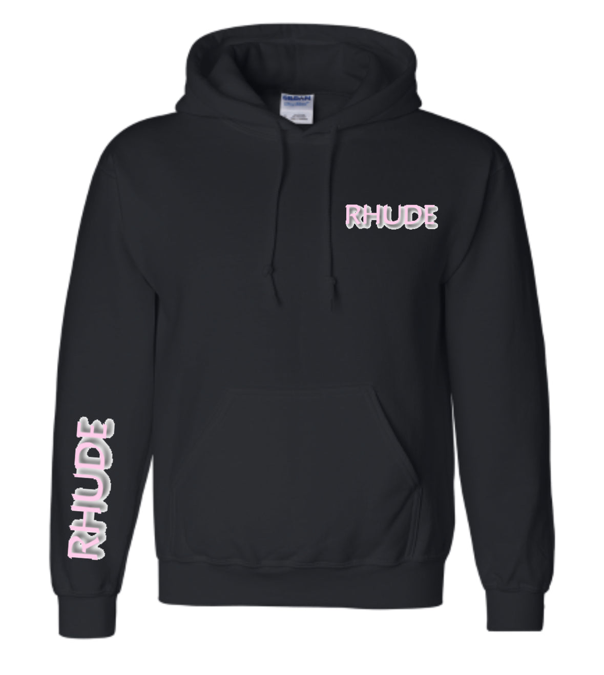 “RHUDE” BOLD PINK BRANDED HOODIE